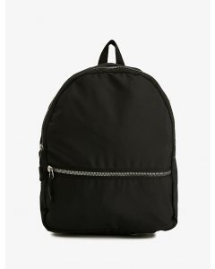Sac à dos détaillé à fermeture éclair BLACK T