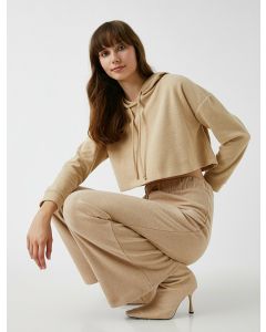 Pantalon à cordon de serrage jambe large