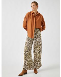 Pantalon large à motifs