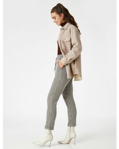 Pantalon à jambe double à cordon de serrage et à motif pied de biche