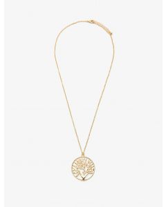 Collier chaîne à détail d'arbre