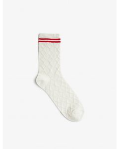 Chaussettes gaufrées pour femmes WHITE T