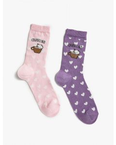 Ensemble de chaussettes pour femmes à motifs de coeur