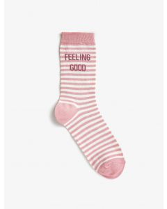 Chaussettes femme rayées imprimées
