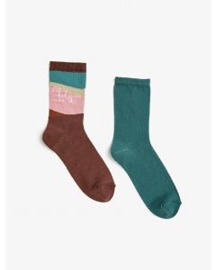 Lot de 2 paires de chaussettes imprimées 