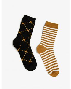 Lot de 2 chaussettes femme MUSTARD T