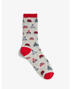 Chaussettes en coton imprimées pour femmes GREY T