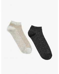 Lot de 2 paires de chaussettes courtes en multi