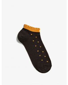 Chaussettes courtes en coton à pois
