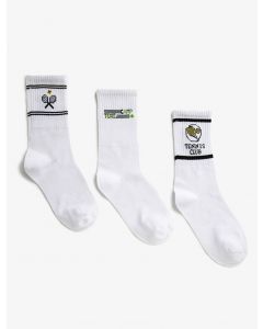 Lot de 3 chaussettes longues à motifs en coton