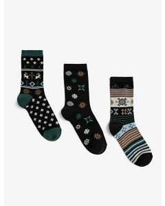 Ensembles de chaussettes à motifs pour femmes, paquet de 3 pi XXX T