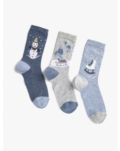 Ensemble de chaussettes pour femme avec détail de noël XXX T
