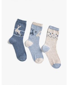 Ensemble de chaussettes pour femme avec détail de noël XXX T