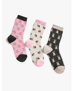 Ensemble de chaussettes pour femmes à motifs d'animaux