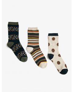 3 paires de chaussettes à motifs 