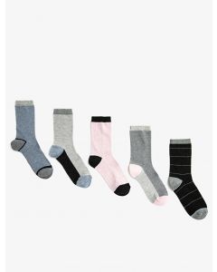 Ensemble de 5 paires de chaussettes à motifs pour femmes