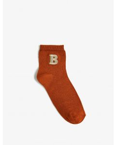  chaussettes imprimé lettre en coton