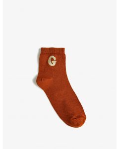 Chaussettes imprimées lettre g femme coton