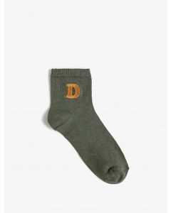 Chaussettes imprimées lettre d femme coton