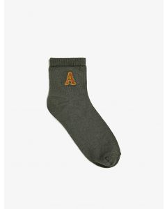 Chaussettes femme brodées KHAKI T