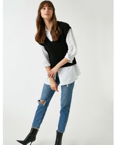 Gilet à col en v