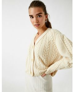 Cardigan en tricot boutonné