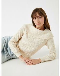 Pull col bateau manches longues