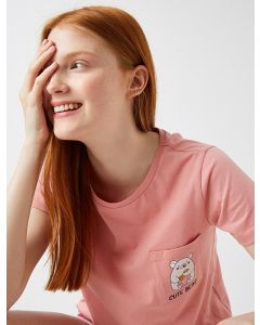 T-shirt en coton imprimé à manches courtes