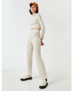 Pantalon large à taille haute