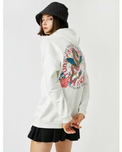 Sweat à capuche à slogan imprimé tokyo chic