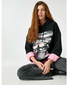 Sweat à capuche imprimé BLACK M