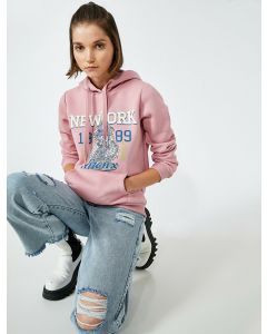 Sweat-shirt à capuche imprimé 