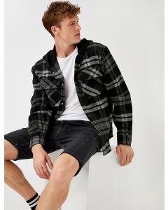 Veste à capuche à carreaux