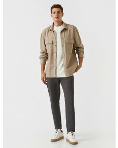 Pantalon fuselé en gabardine