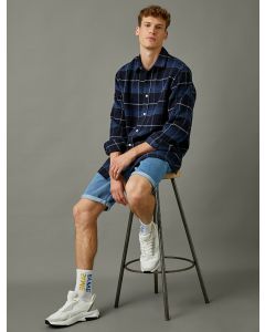 Chemise à carreaux coton MARINE-CHECK S