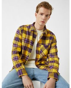  CHEMISES ML YELLOW CHECK L