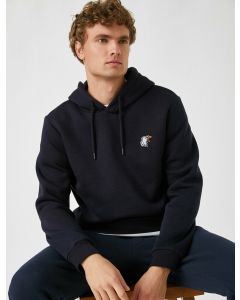 Sweat à capuche brodé aigle