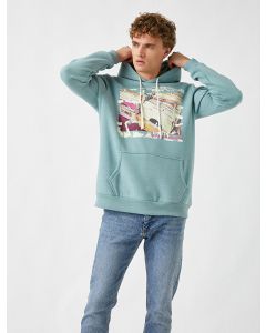 Sweat à capuche imprimé vinyle
