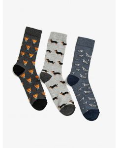 Ensemble de chaussettes à douilles pour hommes imprimées