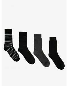 Lot de 4 chaussettes pour hommes BLACK T