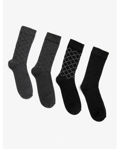 Ensemble de 4 paires de chaussettes pour hommes GREY T