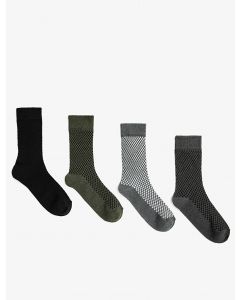 Set de 4 paires de chaussettes à motifs 