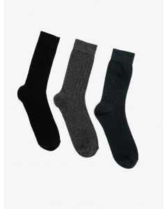 Lot de 3 chaussettes pour hommes ANTRACIT T