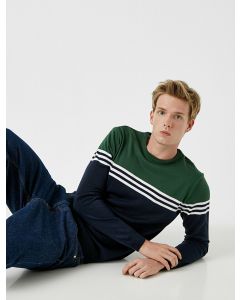 Pull rayé NAVY L