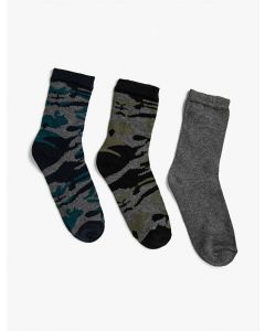 Ensemble de chaussettes pour garçon à motif camouflage KHAKI 7