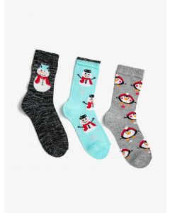 Chaussettes de noël pour filles GREY 5