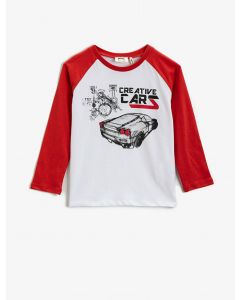 T-shirt en coton imprimé à manches longues