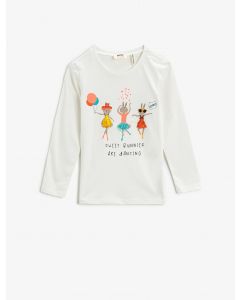 T-shirt à manches longues en coton imprimé