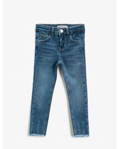 Pantalon jean déchiré coton
