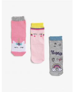 Ensemble de chaussettes fille à imprimé licorne